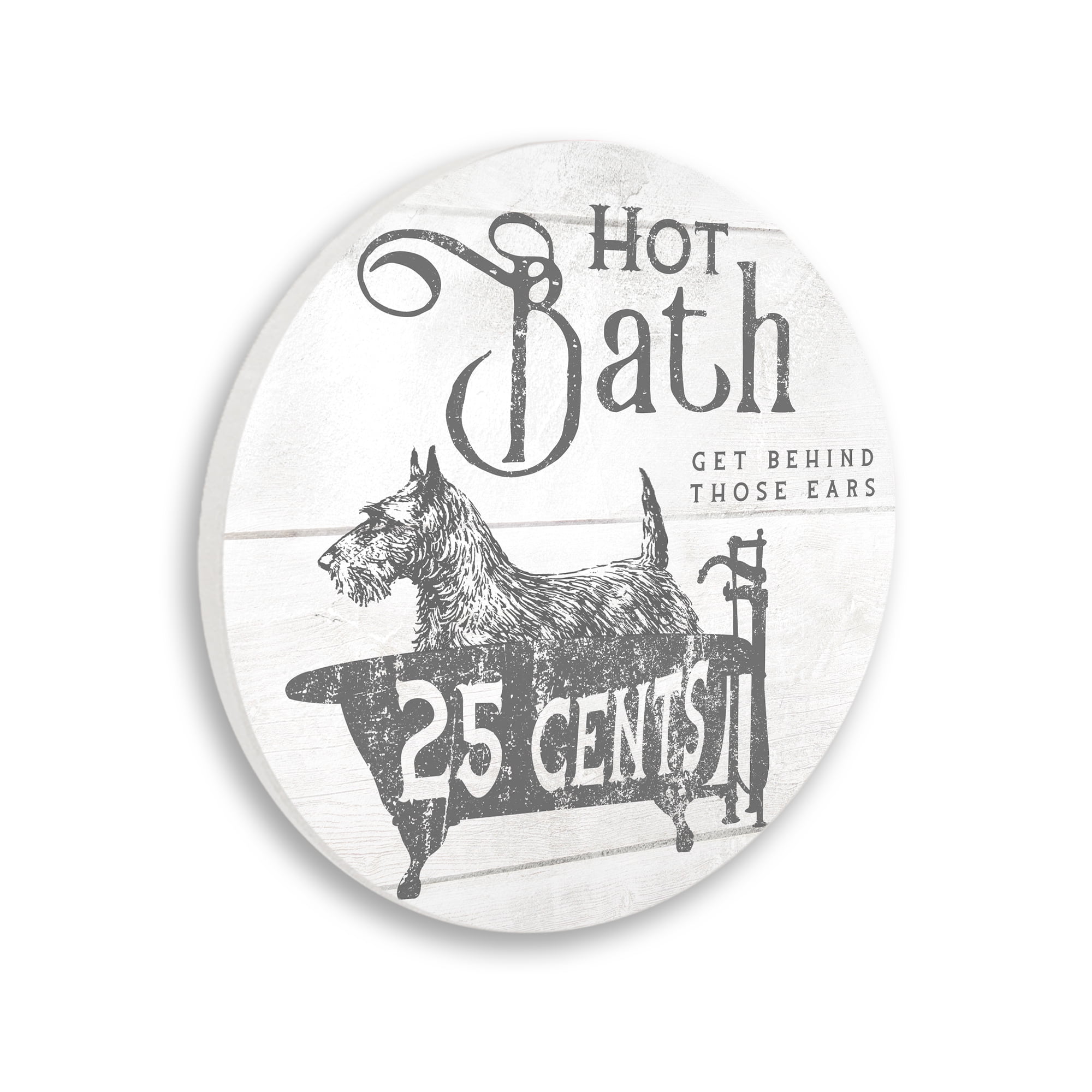 Stupell Industries Vintage Hot Bath Advertisement Farmhouse Scottie Dog Tub,12 x 12,Design By Lil' Rue