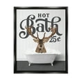 thumbnail image 1 of Stupell Industries Vintage Hot Bath Deer Animals & Insects Painting Black Floater Framed Art Print Wall Art, 17 x 21, 1 of 10