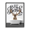 thumbnail image 1 of Stupell Industries Vintage Hot Bath Deer Animals & Insects Painting Black Framed Art Print Wall Art, 11 x 14, 1 of 9