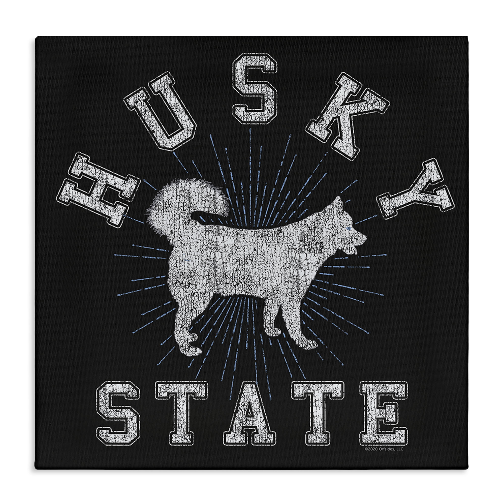 Stupell Industries Vintage Husky State Novelty & Humor Painting Wrapped Canvas Art Print Wall Art, 24 x 24