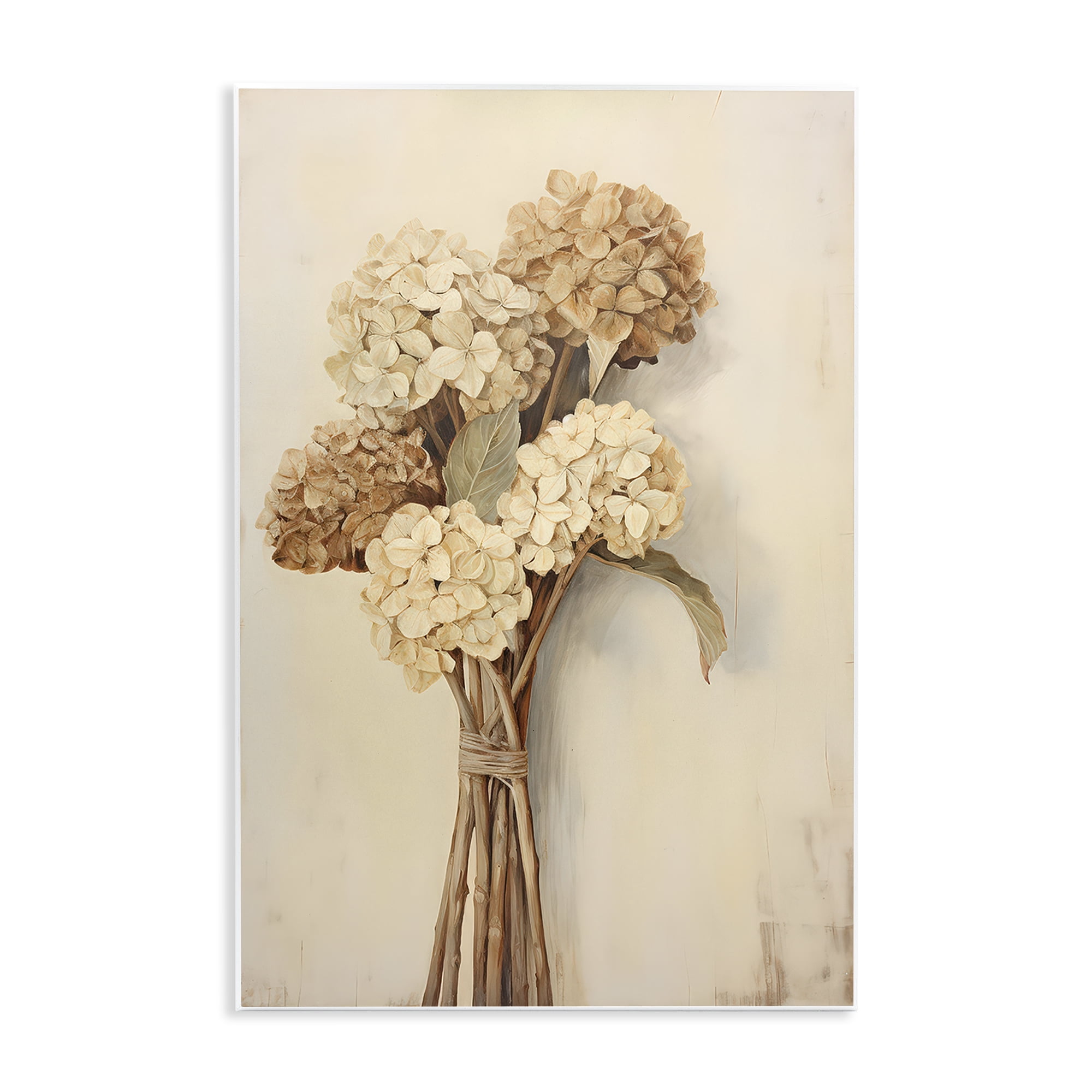 Stupell Industries Vintage Hydrangea Bundle Plants & Flowers Painting Unframed Art Print Wall Art, 13 x 19