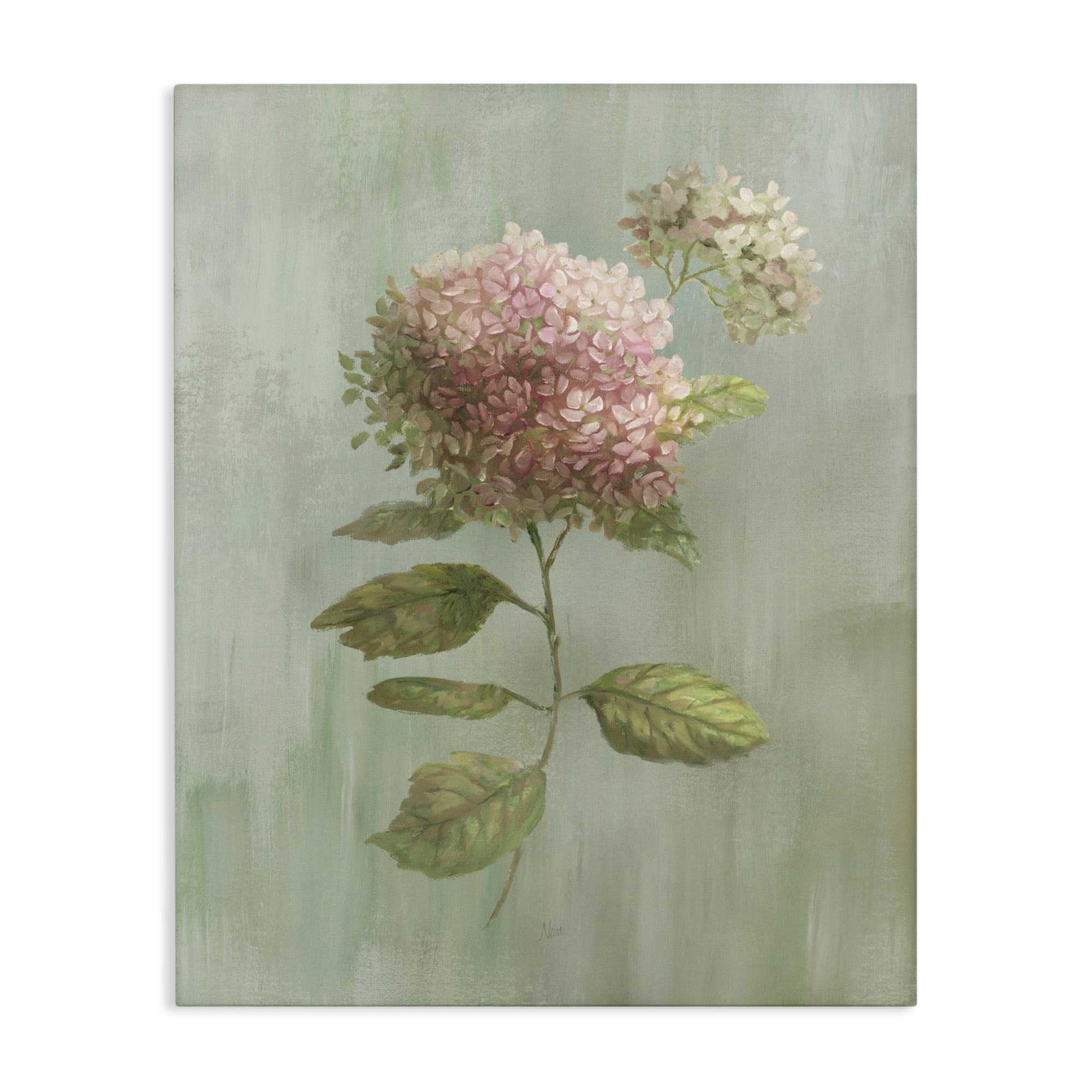 Stupell Industries Vintage Hydrangea Bushel Canvas Wall Art, design by Nan