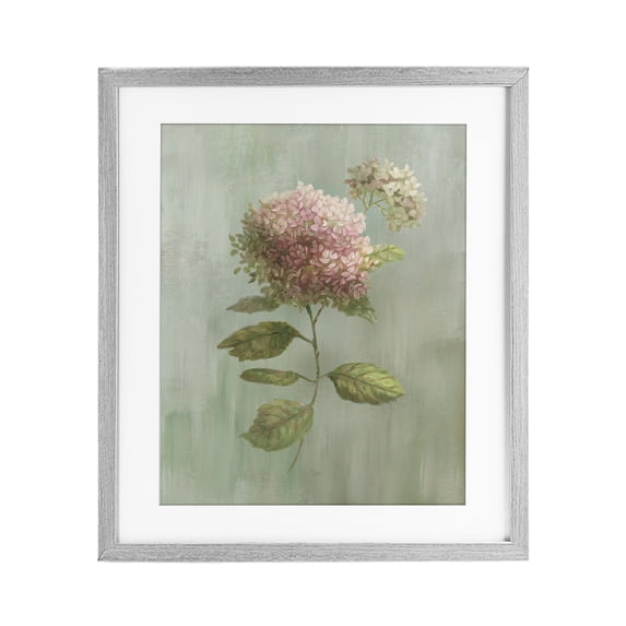 Stupell Industries Shabby Chic Vintage Hydrangea Bushel Gray Framed Print Under Glass, 17 x 21, by Nan