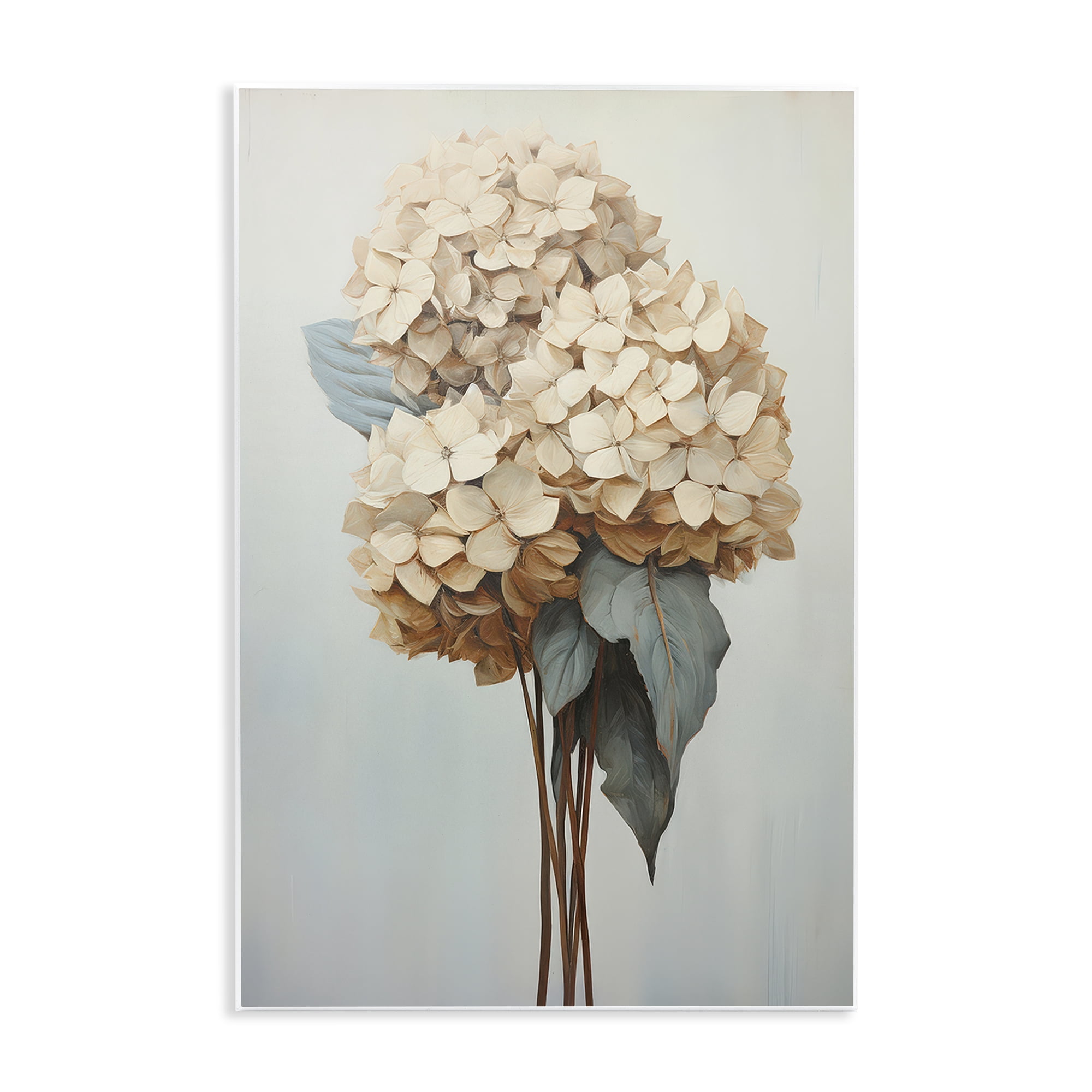 Stupell Industries Vintage Hydrangea Florets Plants & Flowers Painting Unframed Art Print Wall Art, 13 x 19