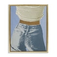 thumbnail image 1 of Stupell Industries Traditional Vintage Jeans & Tee Gold Floating Frame Canvas Art, 17 x 21, by Victoria Barnes, 1 of 8