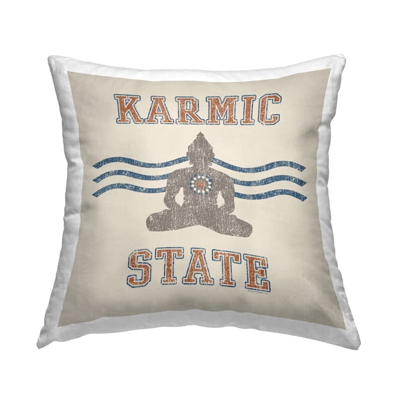 Stupell Industries Vintage Karmic State Decorative Printed Throw Pillow Design by Higher Learning/Life Is High.