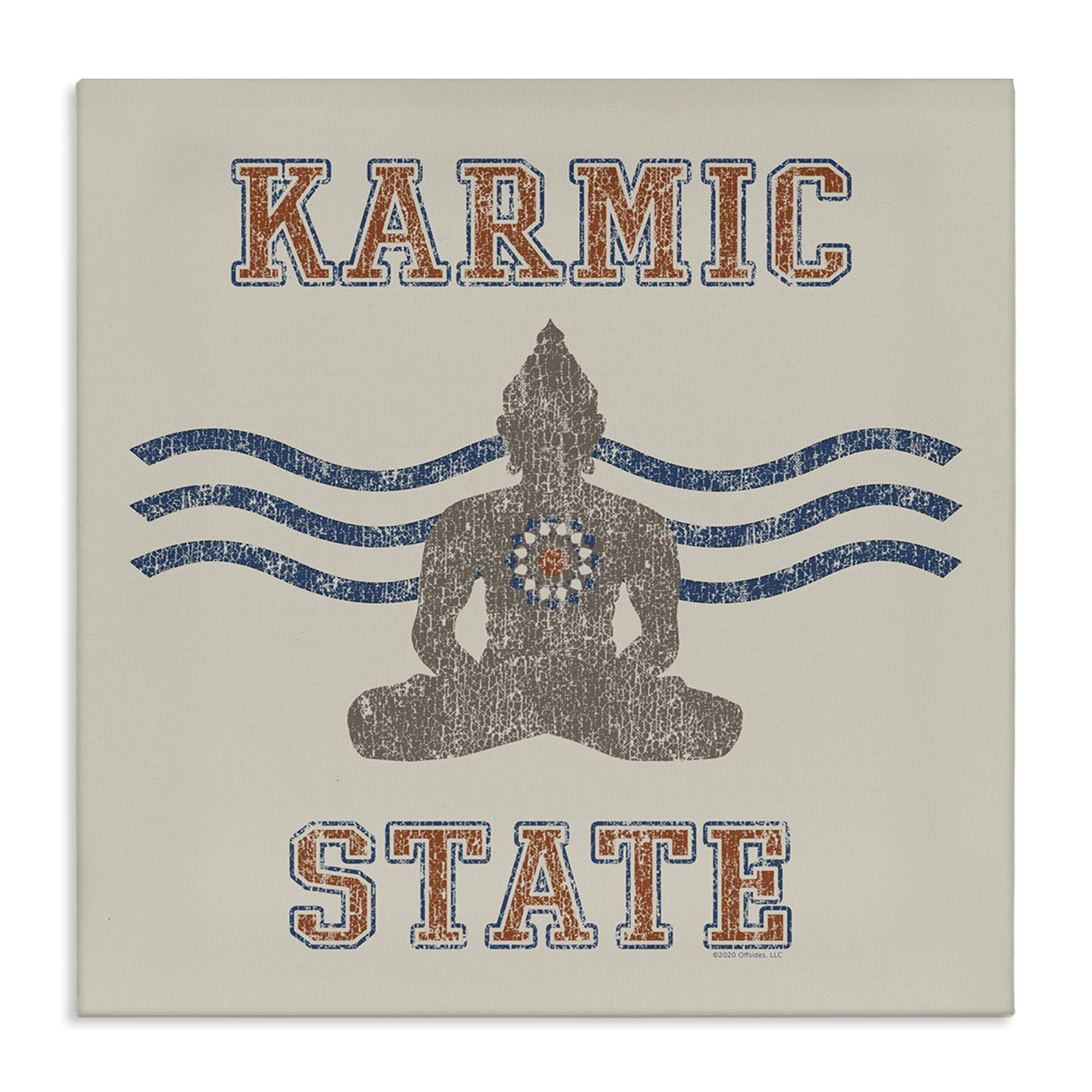 Stupell Industries Vintage Karmic State Text & Numbers Painting Wrapped Canvas Art Print Wall Art, 36 x 36