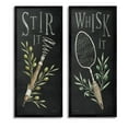thumbnail image 1 of Stupell Industries Vintage Kitchen Phrases Botanical & Floral Painting Black Framed Art Print Wall Art, 10 x 24, Set of 2, 1 of 10