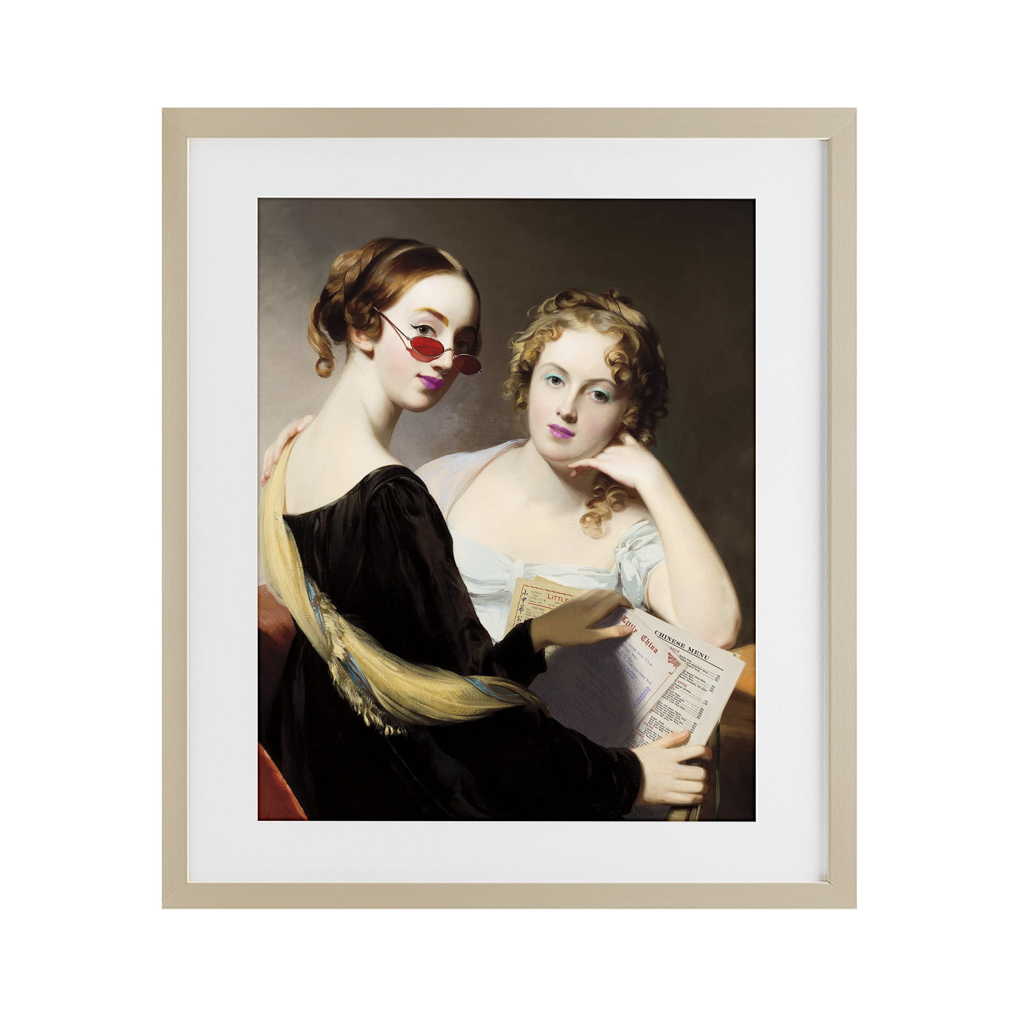 Stupell Industries Vintage Ladies Ordering Takeout Birch Framed Print Under Glass, design by Wild Apple Portfolio
