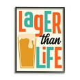 thumbnail image 1 of Stupell Industries Vintage Lager Than Life Food & Beverage Painting Black Framed Art Print Wall Art, 11 x 14, 1 of 9