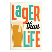 Stupell Industries Vintage Lager Than Life Food & Beverage Painting Unframed Art Print Wall Art, 10 x 15