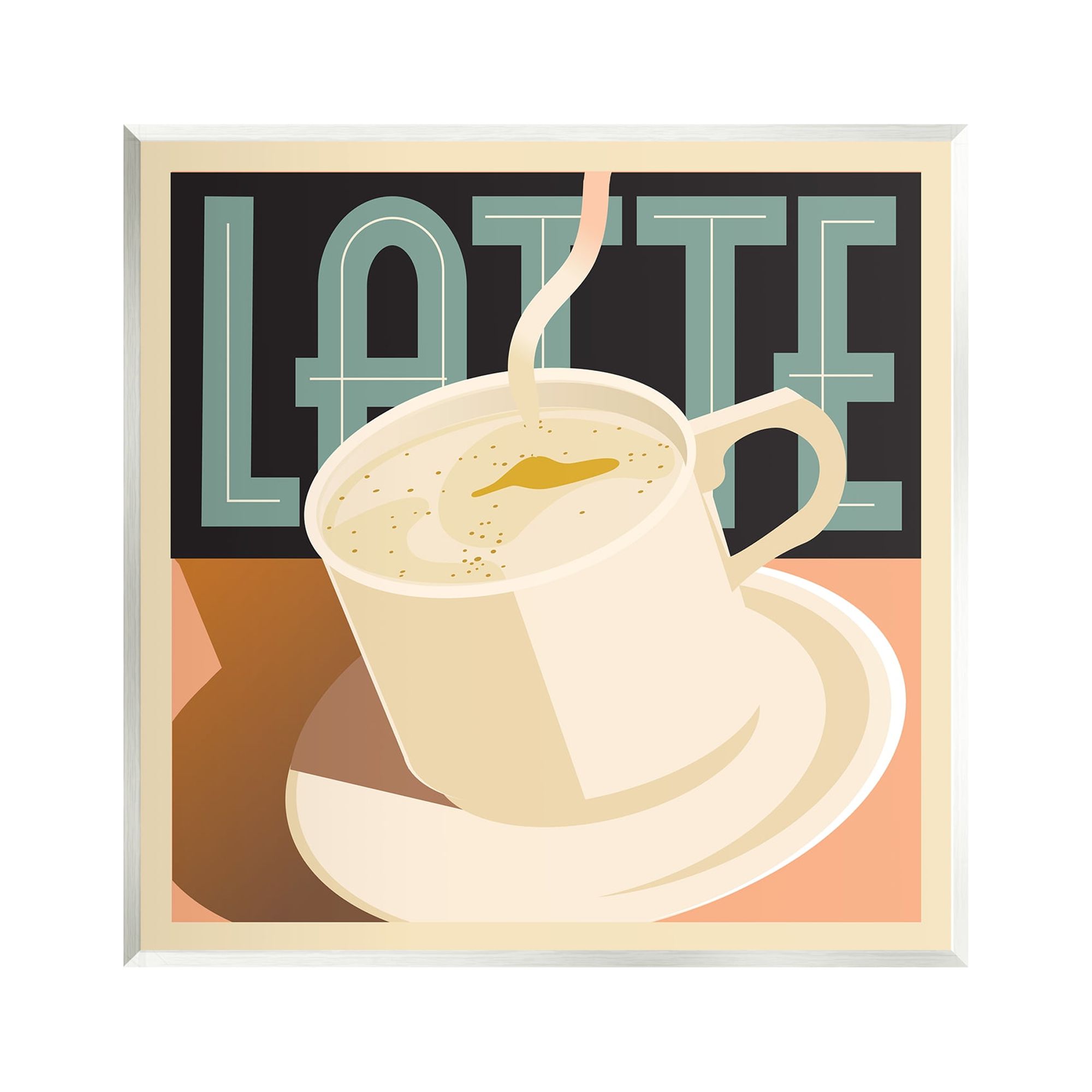 Stupell Industries Vintage Latte Mug Food & Beverage Painting Unframed Art Print Wall Art, 12 x 12