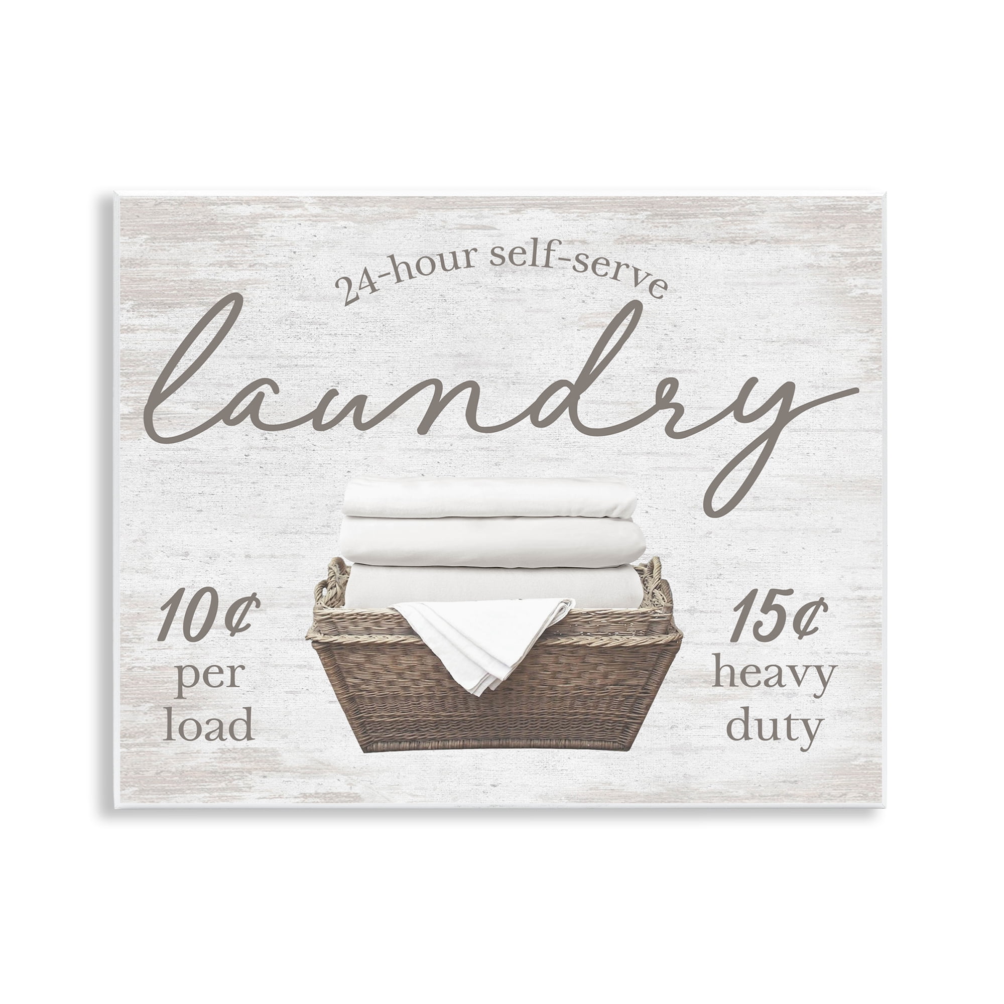 Stupell Industries Vintage Laundry Ad Typography Painting Unframed Art Print Wall Art, 14 x 11