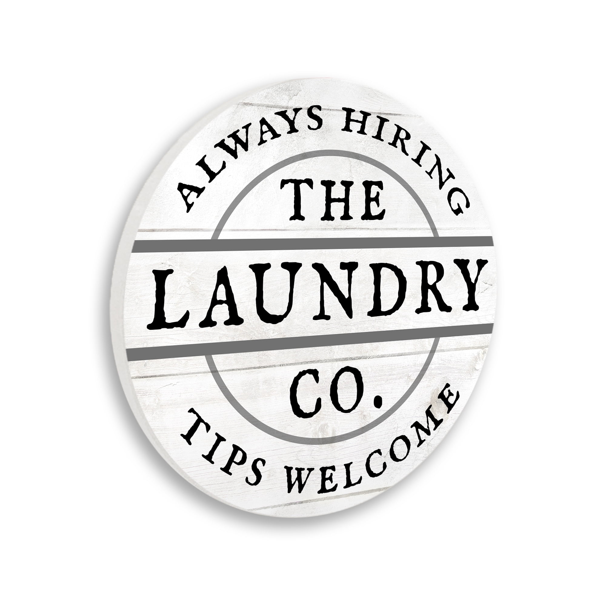 Stupell Industries Vintage Laundry Co. Sign Always Hiring Tips Welcome,12 x 12,Design By Lil' Rue