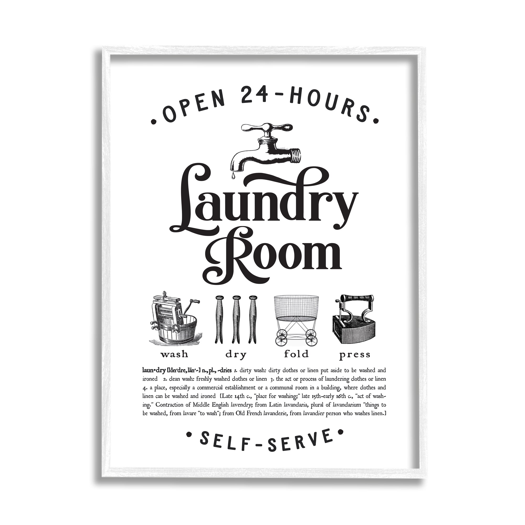 stupell-industries-vintage-laundry-room-definition-wash-dry-fold-graphic-art-white-framed-art-print-wall-art-16x20-by-lettered-and-lined-walmart-com