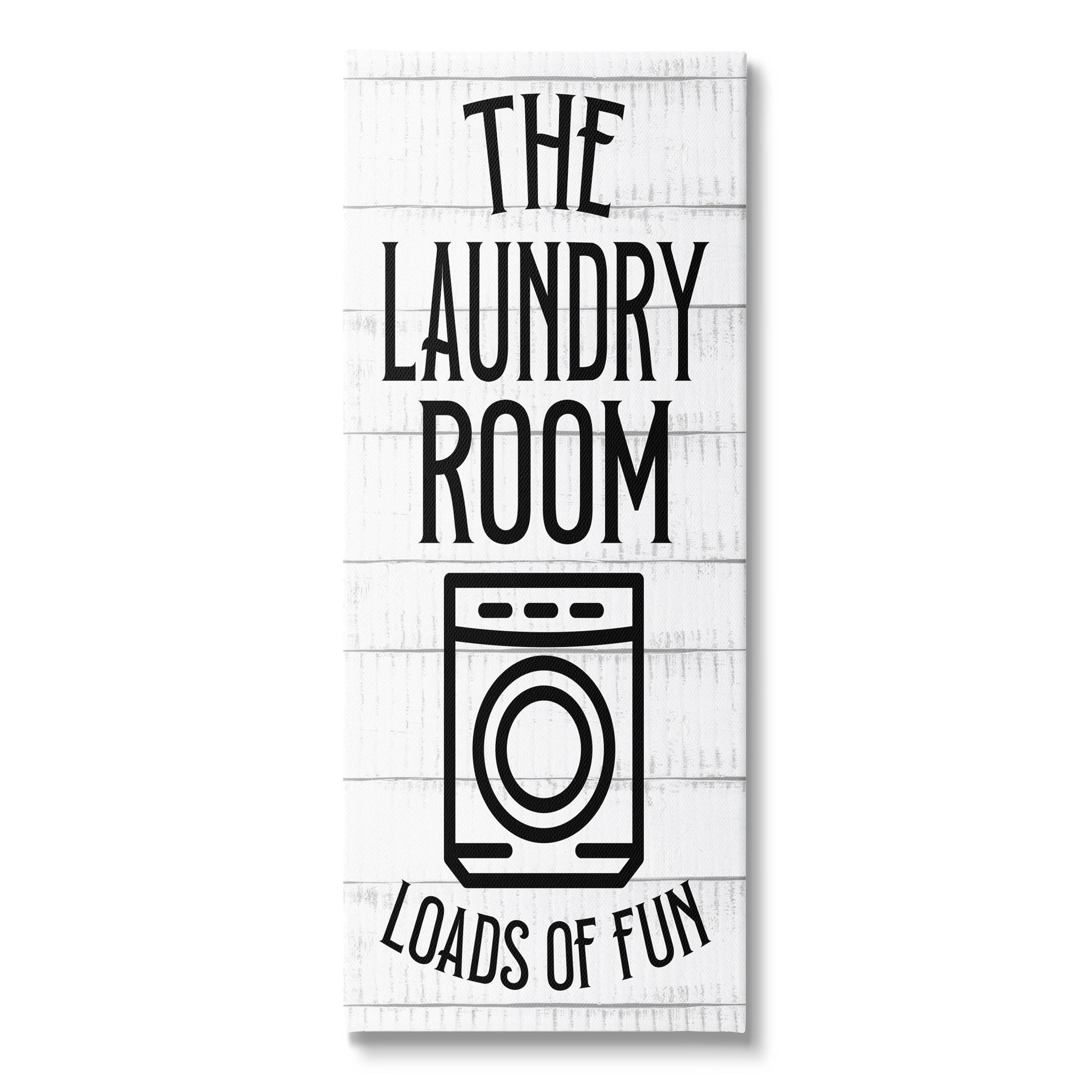 Stupell Industries Vintage Laundry Room Loads Of Fun Graphic Art Gallery Wrapped Canvas Print Wall Art, Design by Kim Allen
