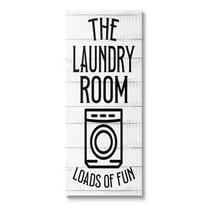 Stupell Industries Vintage Laundry Room Loads Of Fun Graphic Art Gallery Wrapped Canvas Print Wall Art, Design by Kim Allen