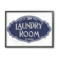 thumbnail image 1 of Stupell Industries Vintage Laundry Room Sign Minimal Blue White Typography Painting Black Framed Art Print Wall Art, 24 x 30, 1 of 7
