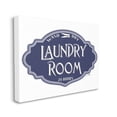 thumbnail image 1 of Stupell Industries Vintage Laundry Room Sign Minimal Blue White Typography Painting Gallery Wrapped Canvas Art Print Wall Art, 36 x 48, 1 of 6
