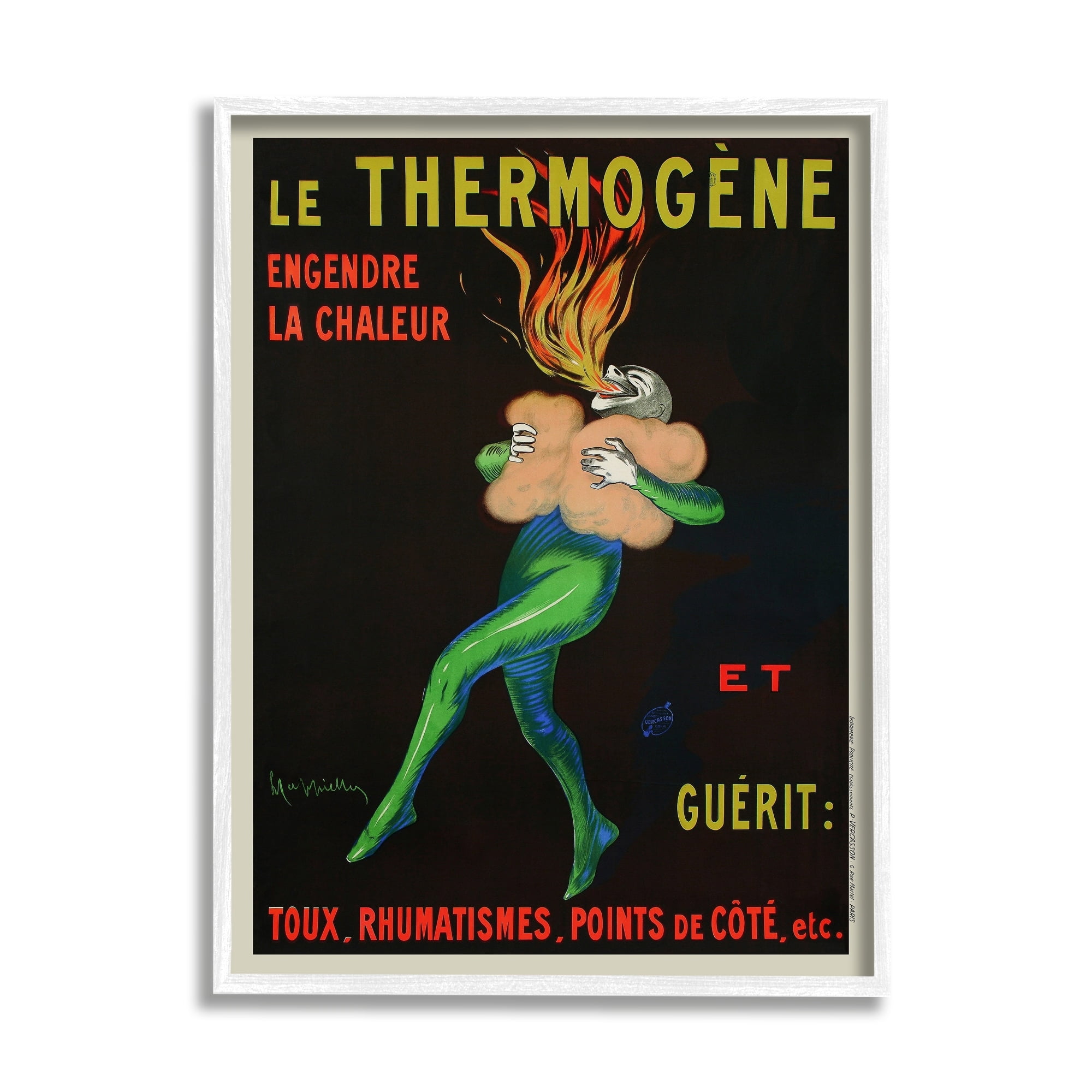 Stupell Industries Vintage Le Thermogene Poster Advertisement Sign , 11 x 14, Design by Leonetto Cappiello