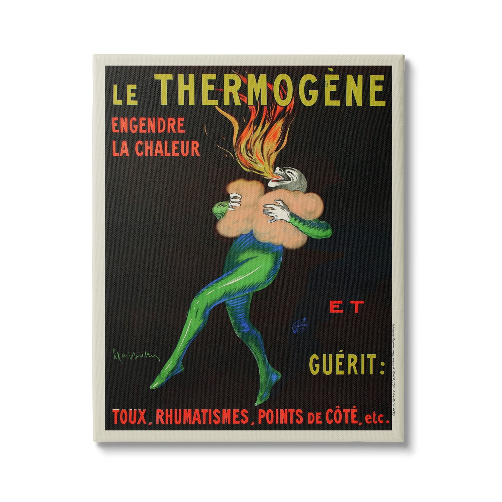 Stupell Industries Vintage Le Thermogene Poster Advertisement Sign Paintings Gallery-Wrapped Canvas Print Wall Art, 24x30, by Leonetto Cappiello