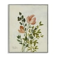 thumbnail image 1 of Stupell Industries Vintage Leaves Pink Blossom Floral & Botanical Painting Gray Framed Art Print Wall Art, 16 x 20, 1 of 2
