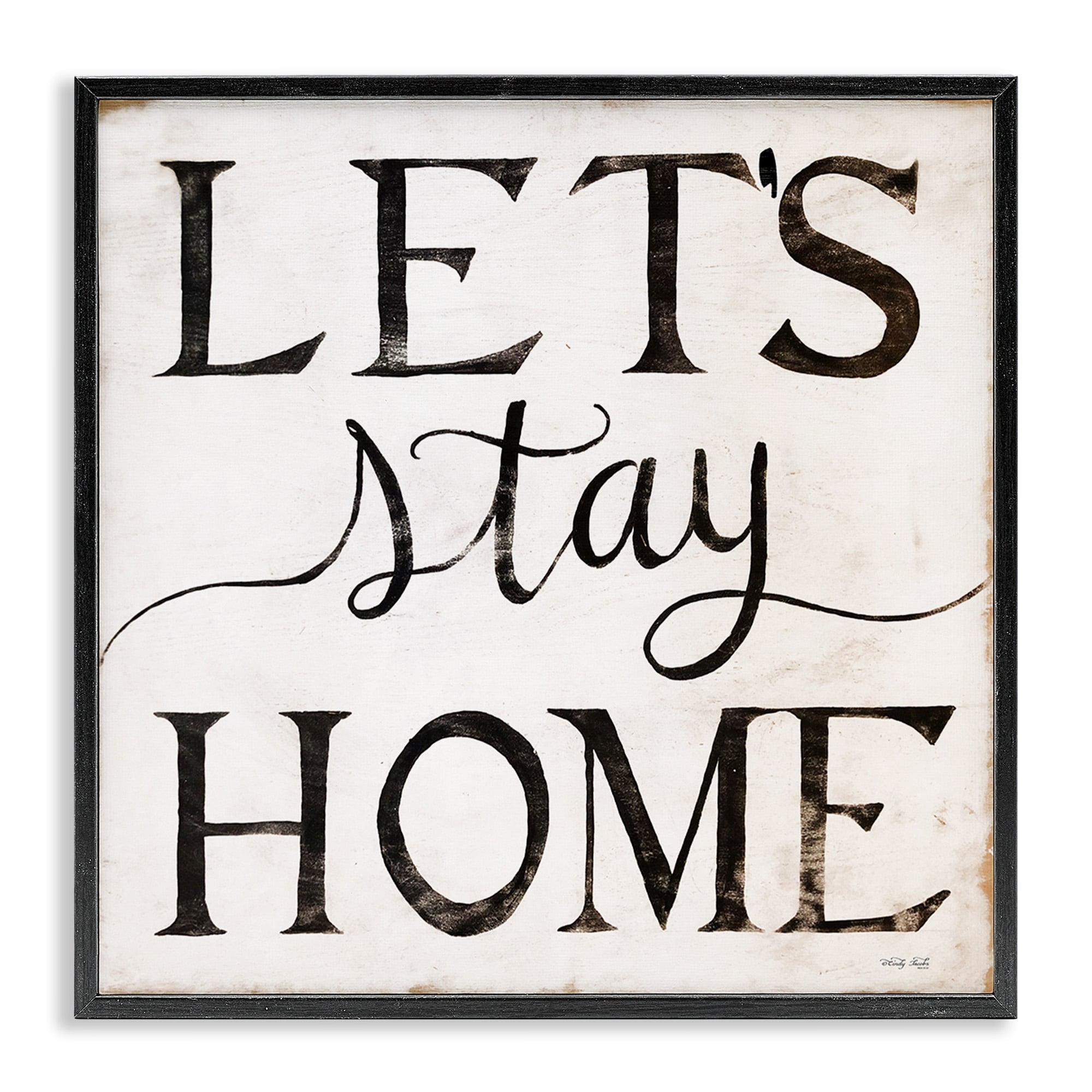Rustic Black Wood Framed 12" x 12" Wall Art