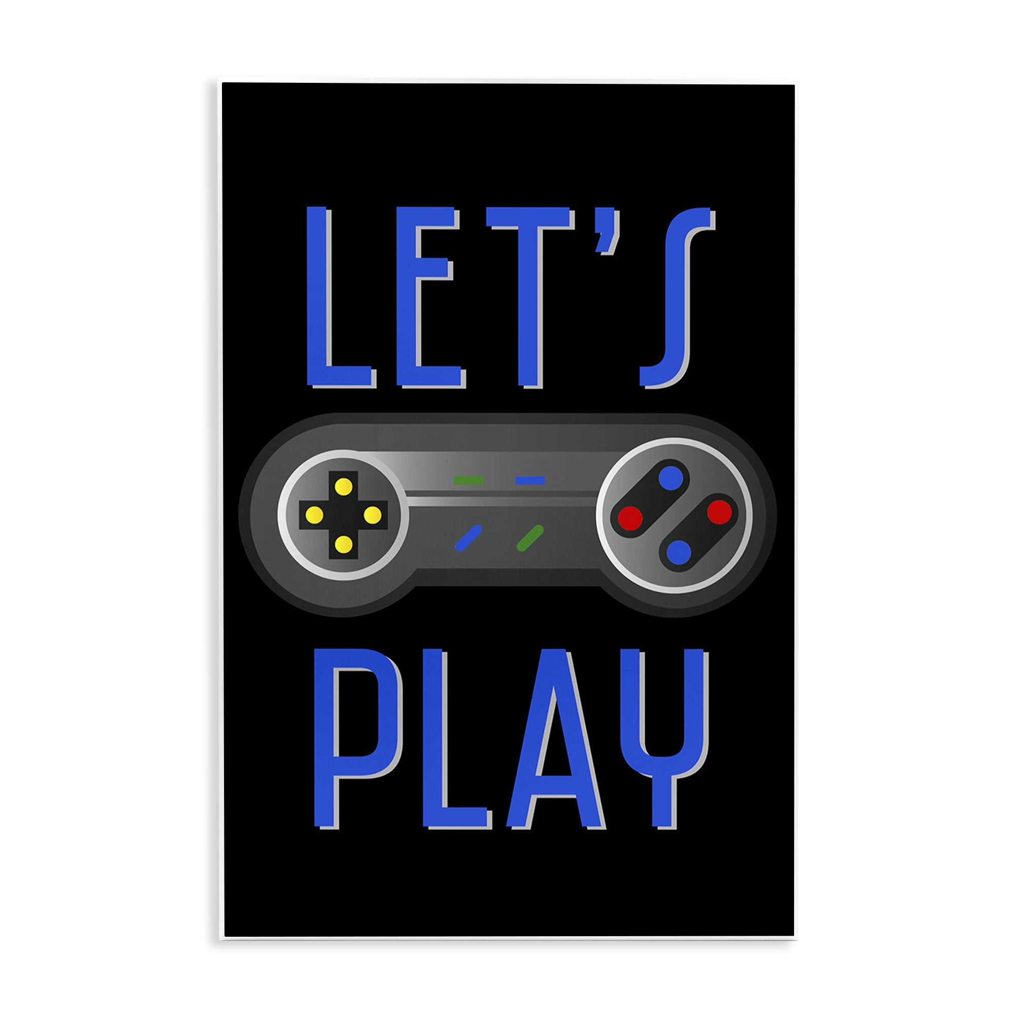 Stupell Industries Vintage Lets Play Games Typography Painting Unframed Art Print Wall Art, 13 x 19