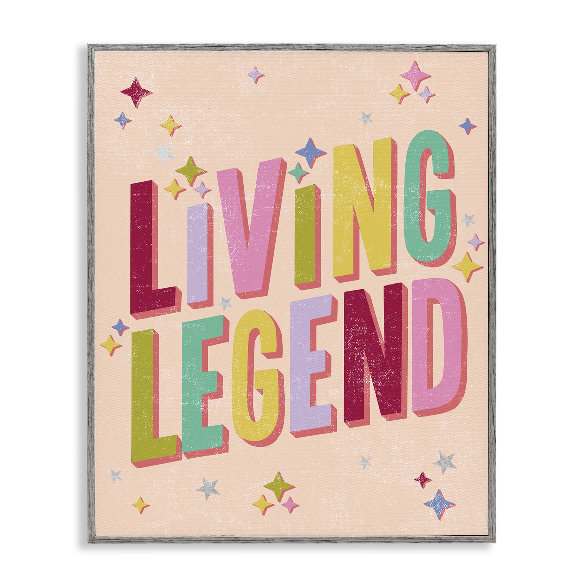 Stupell Industries Vintage Living Legend Phrase Text & Numbers Painting Gray Framed Art Print Wall Art, 24 x 30
