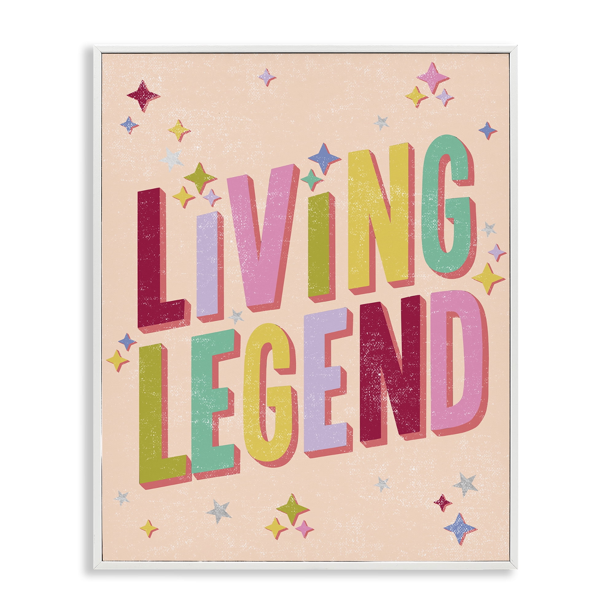 Stupell Industries Vintage Living Legend Phrase Text & Numbers Painting White Framed Art Print Wall Art, 11 x 14