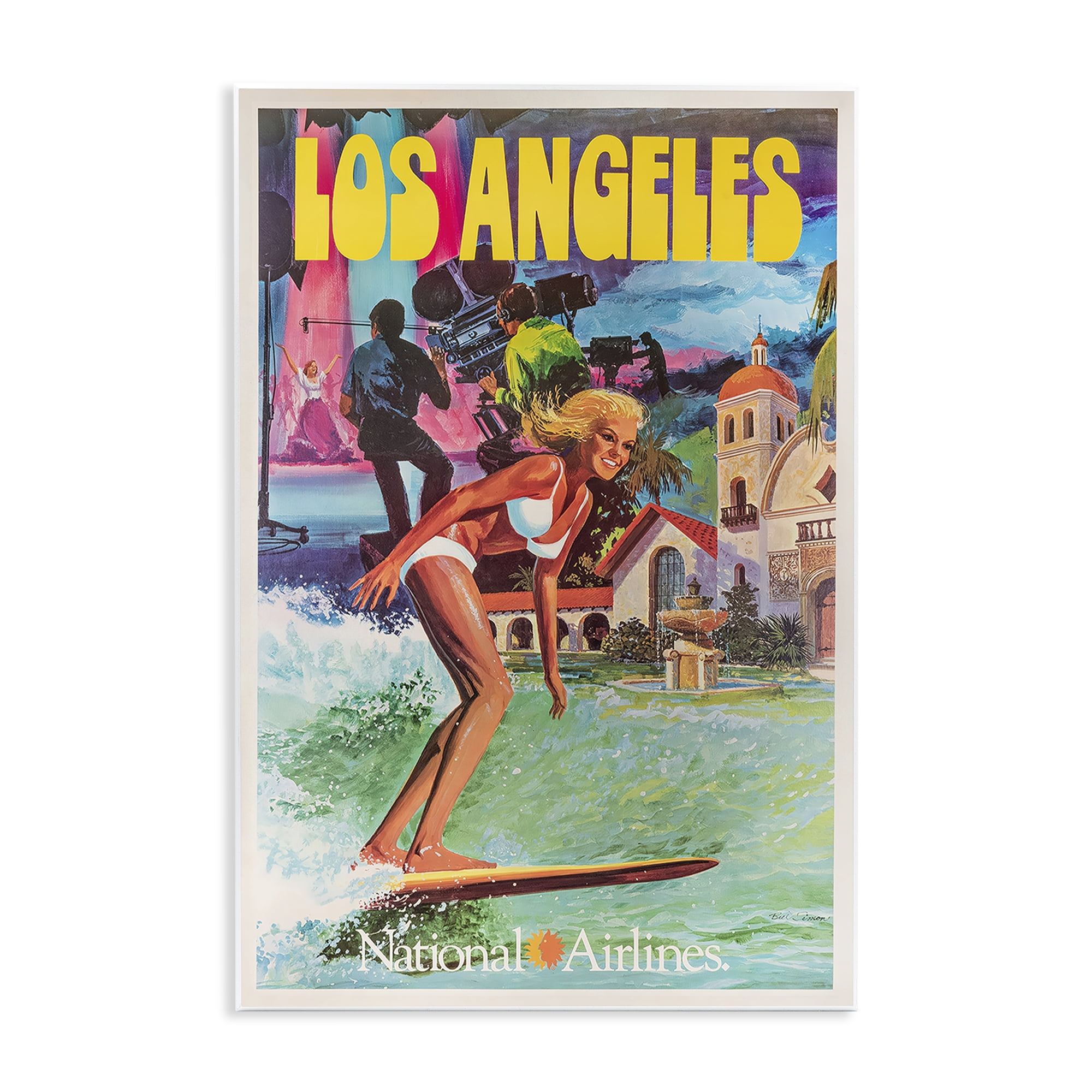 Stupell Industries Vintage Los Angeles Travel Wall Plaque Art, design by Vintage Posters