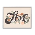 thumbnail image 1 of Stupell Industries Vintage Love Word Botanical Flowers Weaving Motif Framed Wall Art, 20 x 16, Design by Loni Harris, 1 of 5