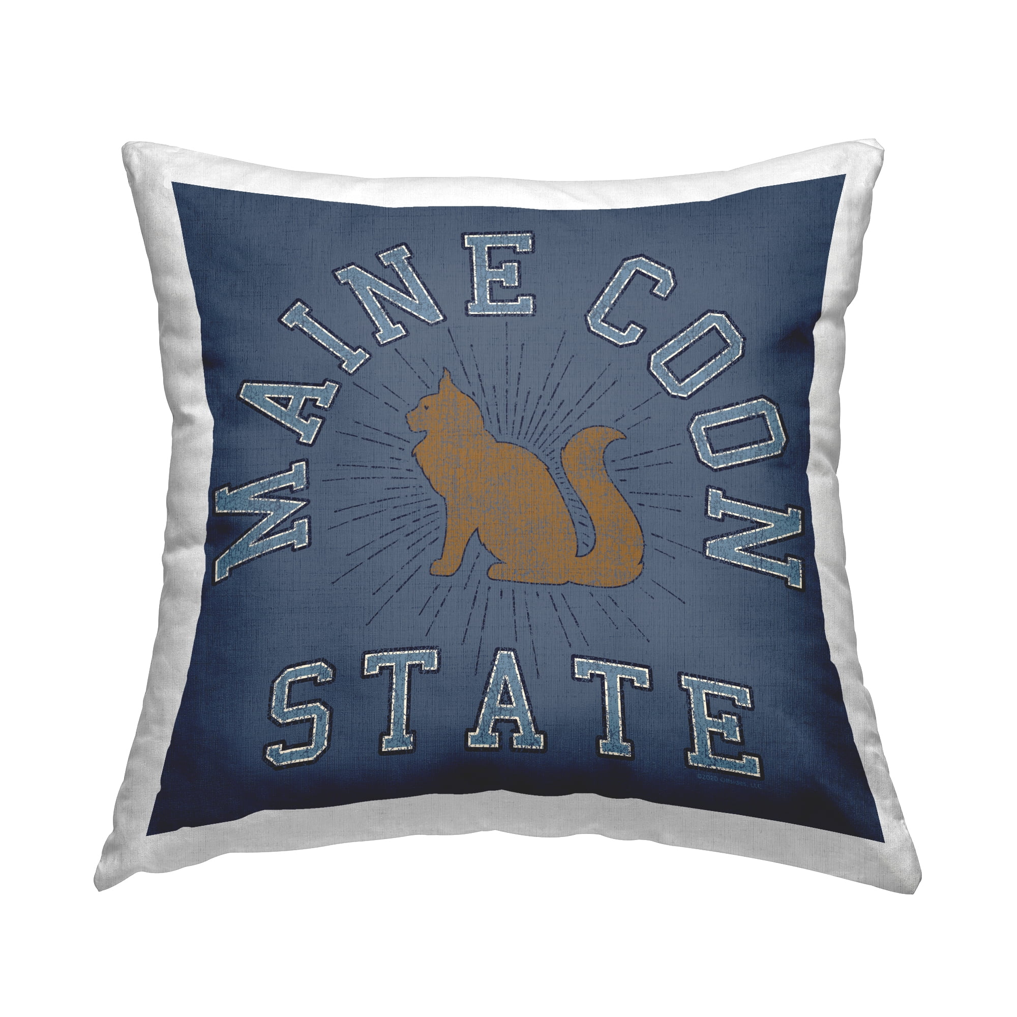 Stupell Industries Vintage Maine Coon State Decorative Printed Throw Pillow Design by Spirit Animals/Life Is High.