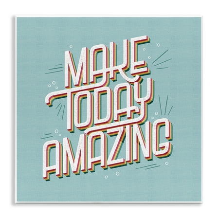 Stupell Industries Vintage Make Today Amazing Quotes and Sayings Painting Unframed Art Print Wall Art, 12 x 12