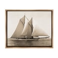 thumbnail image 1 of Stupell Industries Vintage Marine Ship Transportation Photography Brown Floater Framed Canvas Art Print Wall Art, 21 x 17, 1 of 10