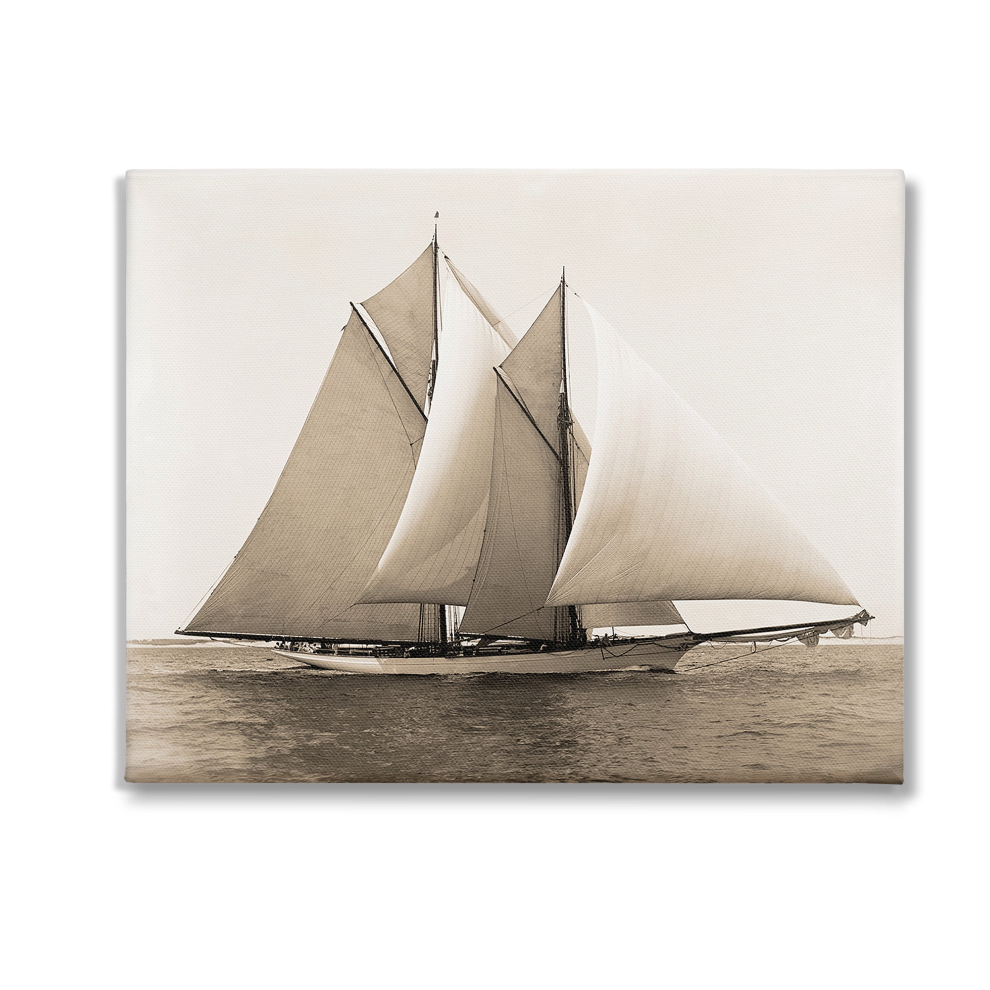 Stupell Industries Vintage Marine Ship Transportation Photography Gallery Wrapped Canvas Art Print Wall Art, 20 x 16