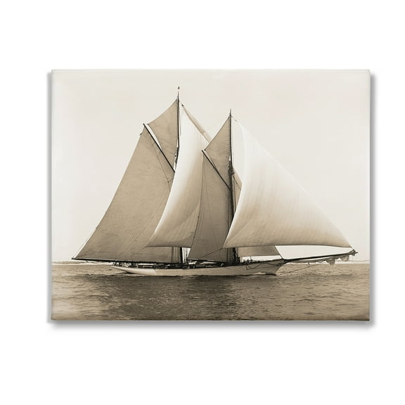 Stupell Industries Vintage Marine Ship Transportation Photography Gallery Wrapped Canvas Art Print Wall Art, 20 x 16