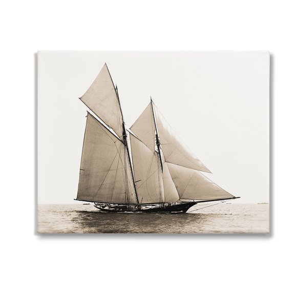 Stupell Industries Vintage Maritime Ship Transportation Photography Gallery Wrapped Canvas Art Print Wall Art, 30 x 24