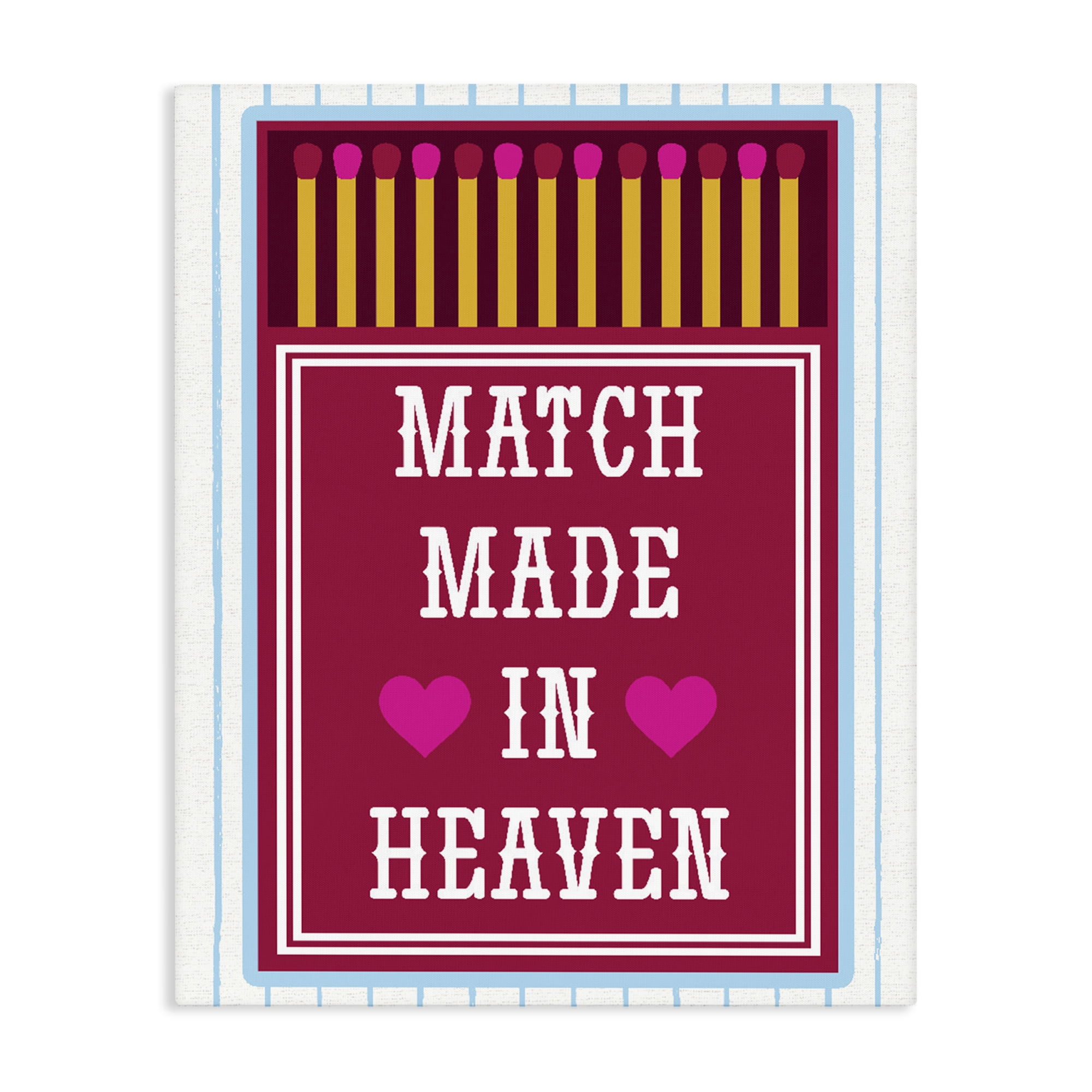 Stupell Industries Vintage Match Made In Heaven Canvas Wall Art, design by Lil' Rue