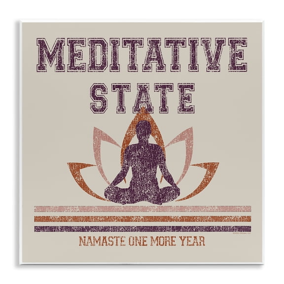 Stupell Industries Vintage Meditative State Text & Numbers Painting Unframed Art Print Wall Art, 12 x 12