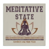 Stupell Industries Vintage Meditative State Text & Numbers Painting Wrapped Canvas Art Print Wall Art, 17 x 17