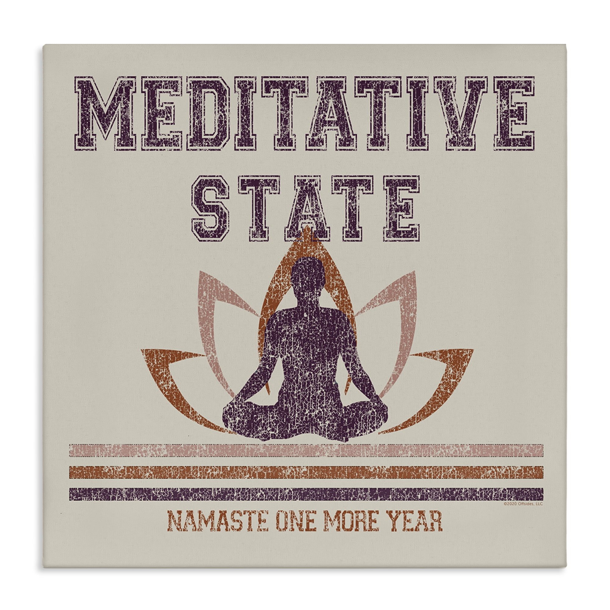 Stupell Industries Vintage Meditative State Text & Numbers Painting Wrapped Canvas Art Print Wall Art, 36 x 36