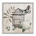 thumbnail image 1 of Stupell Industries Vintage Menagerie Butterfly Florals Gray Framed Giclee Art design by Nan, 24 x 24, 1 of 8