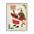 thumbnail image 1 of Stupell Industries Vintage Merry Christmas Santa Graphic Art Gray Framed Art Print Wall Art, Design by Arrolynn Weiderhold, 1 of 7