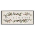 thumbnail image 1 of Stupell Industries Cottage Vintage Merry Christmas Sentiment Black Framed Giclee Art, 24 x 10, by Stephanie Workman Marrott, 1 of 8
