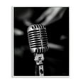 thumbnail image 1 of Stupell Industries Vintage Microphone on Black Entertainment Painting White Framed Art Print Wall Art, 24 x 30, 1 of 2