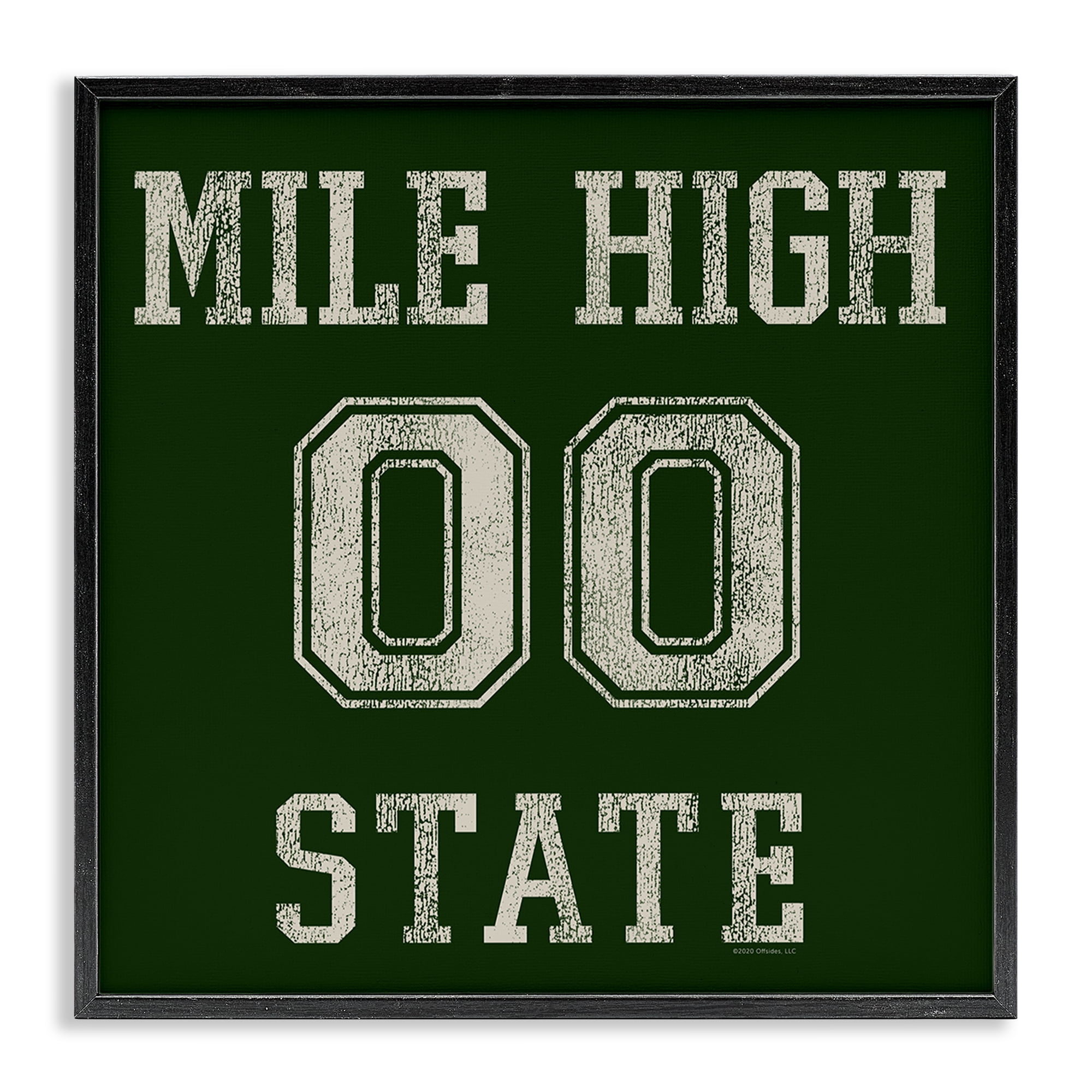 Stupell Industries Vintage Mile High State Novelty & Humor Painting Black Framed Art Print Wall Art, 17 x 17