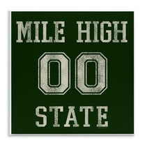 Stupell Industries Vintage Mile High State Novelty & Humor Painting Unframed Art Print Wall Art, 12 x 12