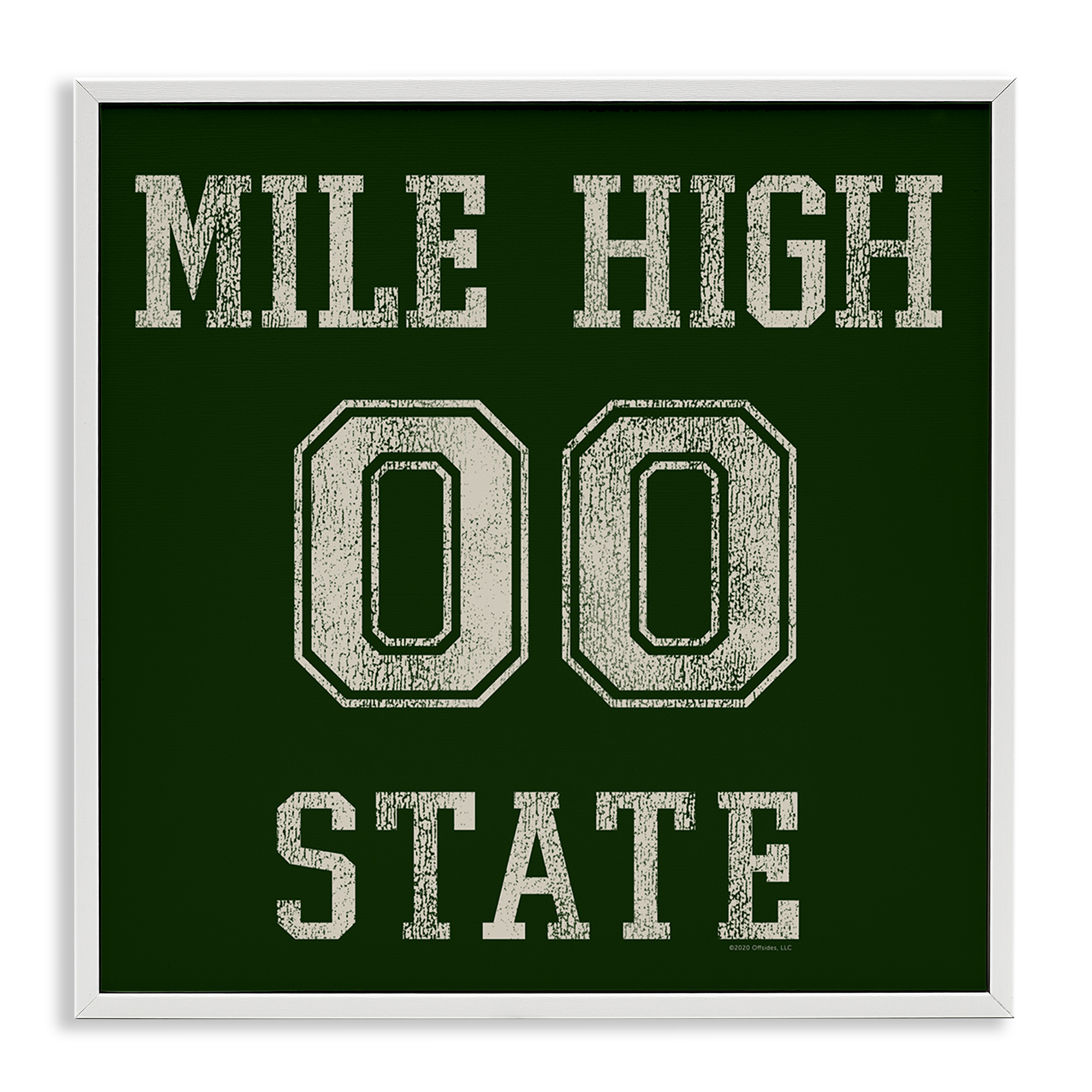 Stupell Industries Vintage Mile High State Novelty & Humor Painting White Framed Art Print Wall Art, 24 x 24