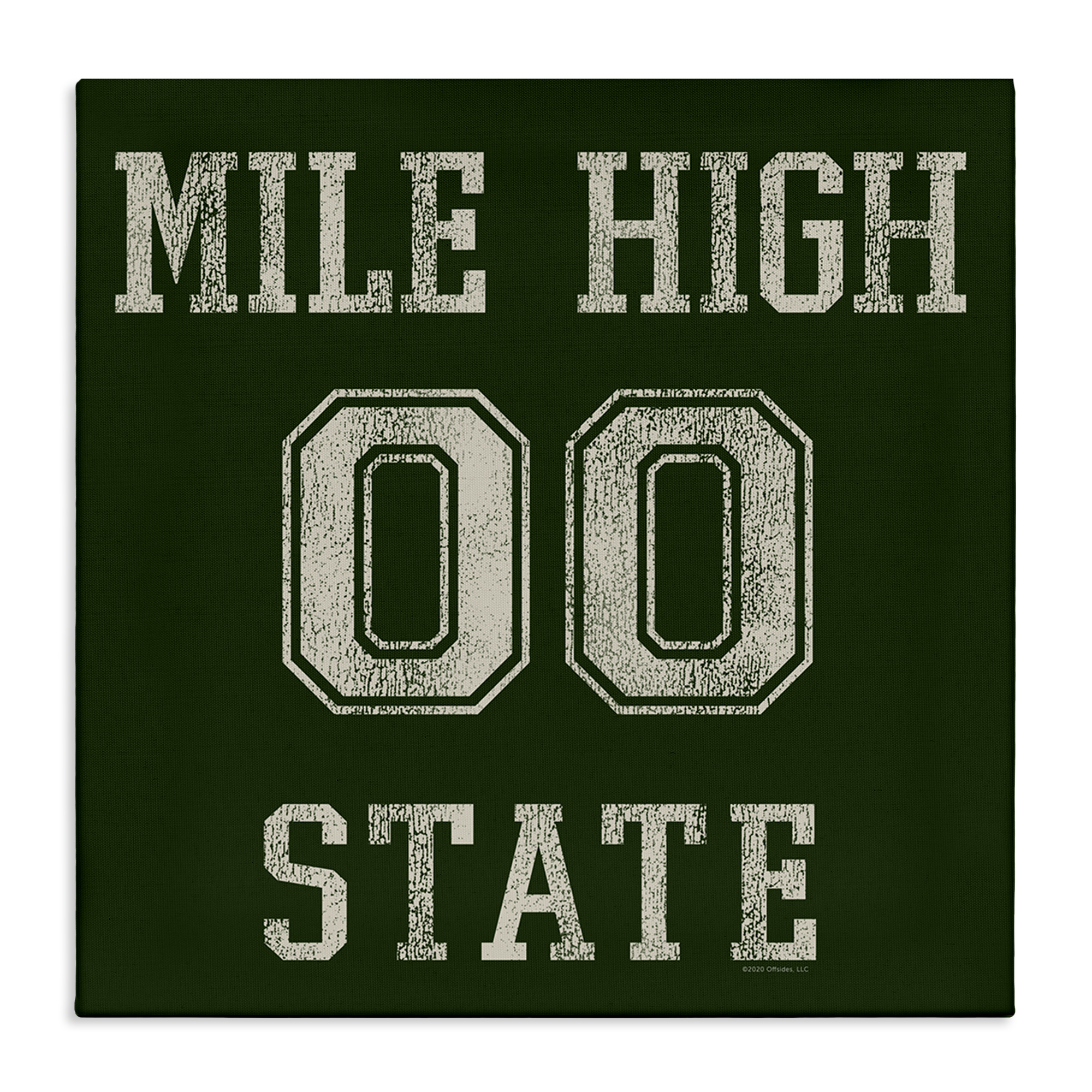 Stupell Industries Vintage Mile High State Novelty & Humor Painting Wrapped Canvas Art Print Wall Art, 17 x 17
